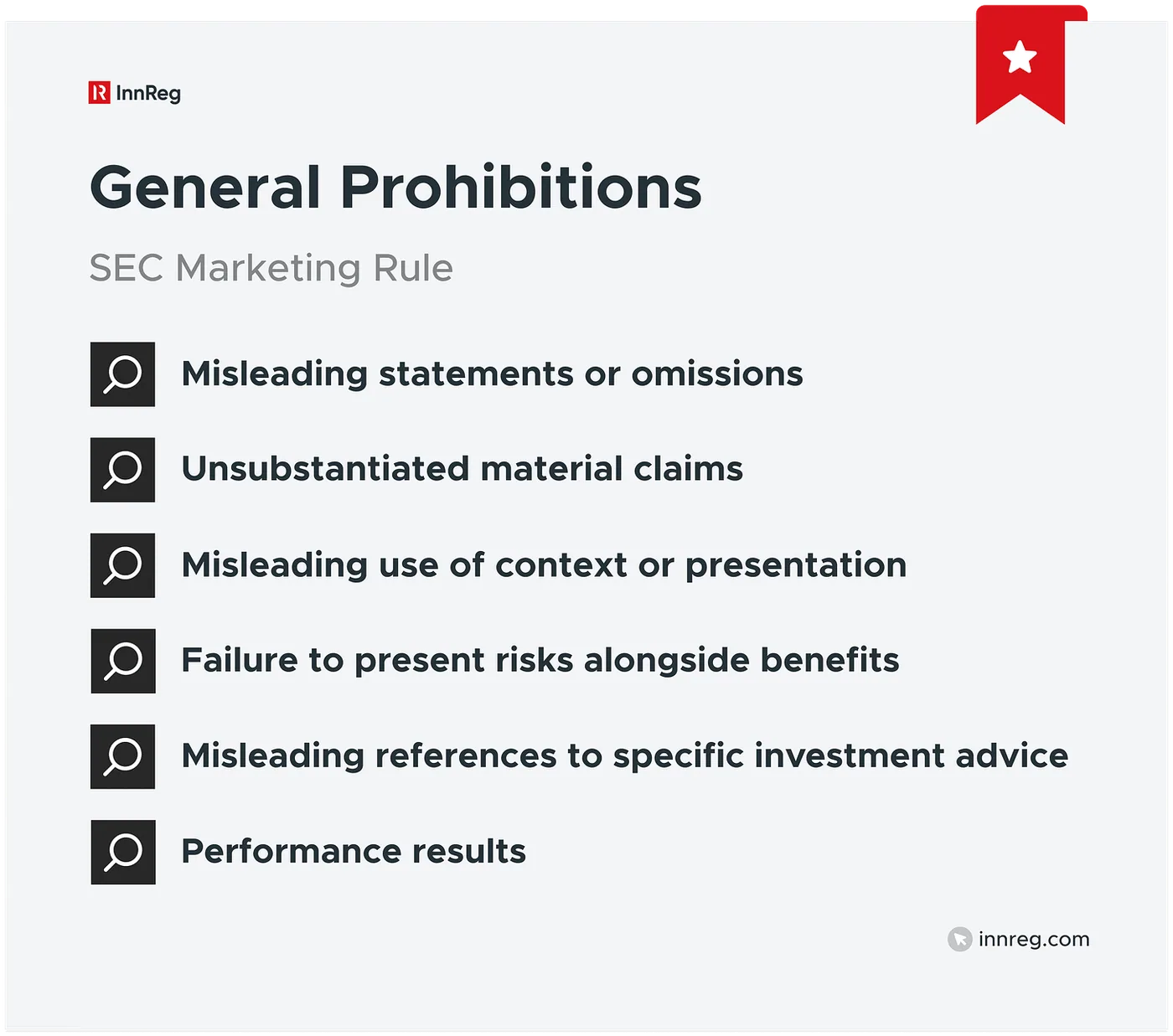 SEC Marketing Rule Prohibitions